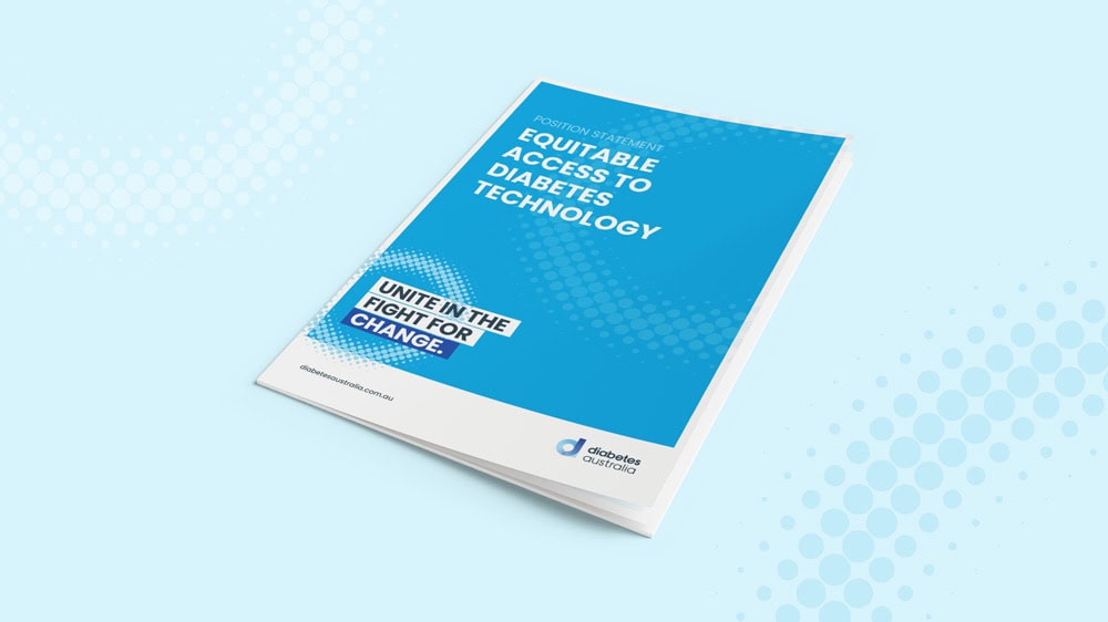 Equitable access to diabetes technology position statement cover