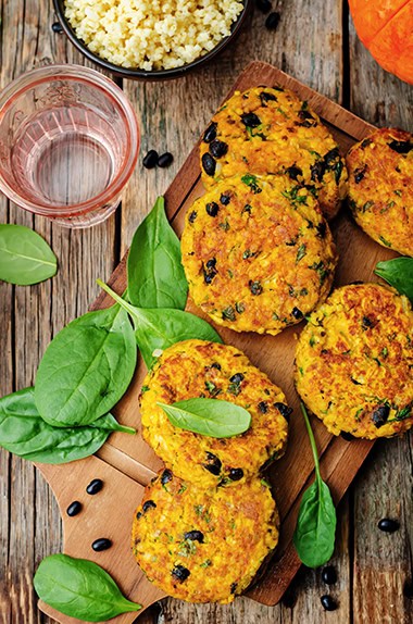 Bunless veggie burgers