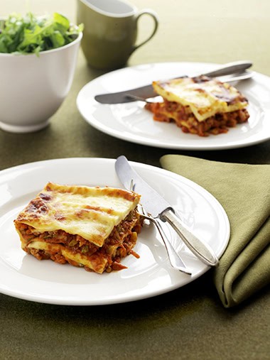Curried lentil lasagne