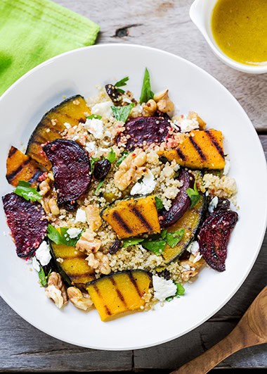 Pumpkin, beetroot and quinoa salad