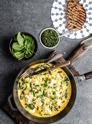 Scrambled Eggs with Chimichurri