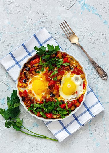 Smoky beans and eggs recipe