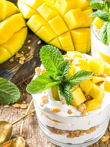 Tropical breakfast trifle