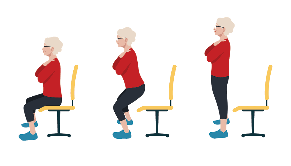 sit to stand exercise demonstration