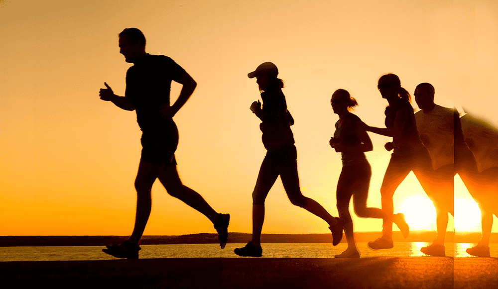 sunset running