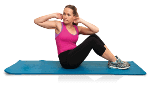 woman in seated twist